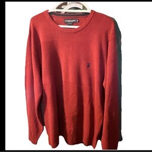 U.S. Polo Assn. Men's Rich Red Crewneck Sweater
